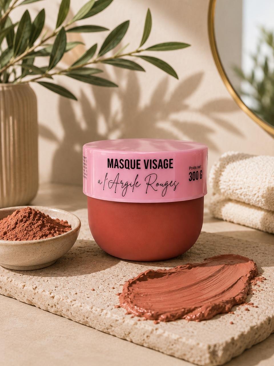 Masque visage Argile Rouge