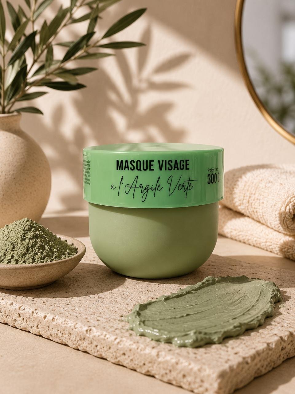 Masque Visage Argile Verte