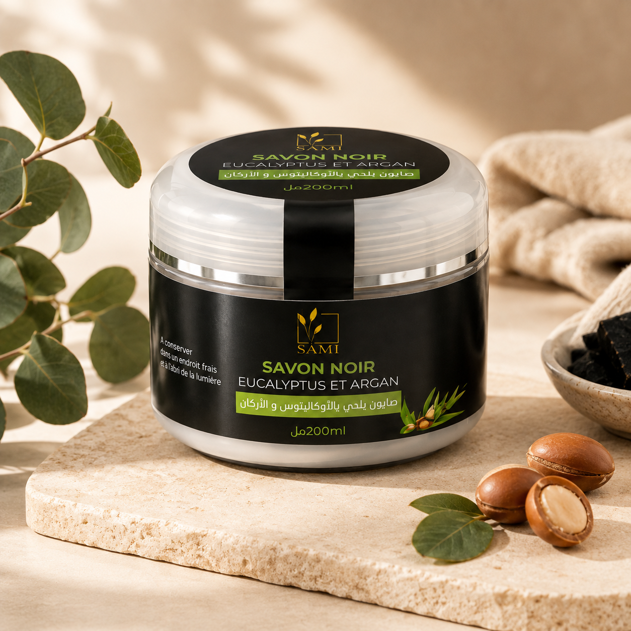 Savon noir Eucalyptus & Argan